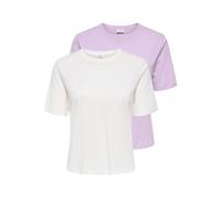 JdY Jdyrex Rex S/S Top 2-Pack Jrs Dia, Lavendula, S (Pacco da 2) Donna
