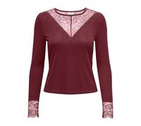 JdY Jdyroxy Roxy L/S Lace Top Jrs Noos, Cabernet, M Donna