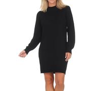 JDY Jdyrue L/S High Neck Dress Knt Noos, Vestito Donna, Nero (Schwarz), M