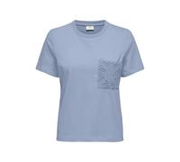 JDY Jdyselma Selma S/S Crochet Pocket Top Jrs Noos, Colore Blu, M Donna