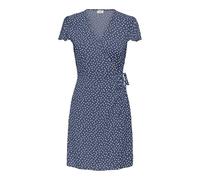 JdY Jdysezen Life S/S Wrap Dress Wvn Dia, Blue Indigo, XL EU