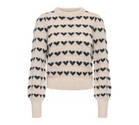 JdY Jdysigrid Sigrid Life L/S On Puff Pull Knt Noos, Cemento, M Donna