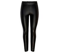 JDY - Leggings neri in pelle sintetica-Nero M