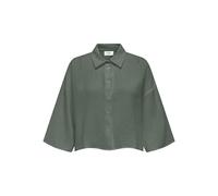 JdY Jdytheis Life Crop Shirt Wvn Noos Camicia Regular Fit con Colletto e Maniche a 3/4, Laurel Wreath, XXL Donna