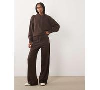 JDY joggers ampi in felpa coordinati marroni-Marrone S L32