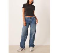 JDY - Katie - Jeans dritti a vita bassa blu medio XL L30