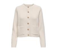 JdY Kim L/S O-Neck Button Cardigan Knt, Egret, S