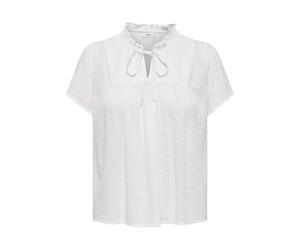JDY Lima Life S/S Top Wvn Noos Camicia da Donna, Cloud Dancer, 40