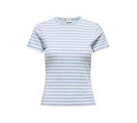 JDY Maglia a Righe Donna Top Basic Collo Tondo T-Shirt alla Moda Top JDYSOLAR, Colore:Blu-2, Taglia:L