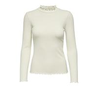 JDY Maglia Sottile a Maniche Lunghe Scollo Rotondo - Top in Stretch con Colletto JDYFRANSISKA, Colore:Grigio-2, Taglia:L