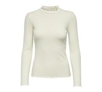 JDY Maglia Sottile a Maniche Lunghe Scollo Rotondo - Top in Stretch con Colletto JDYFRANSISKA, Colore:Grigio-2, Taglia:XL