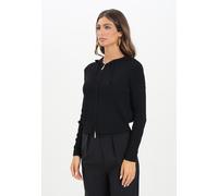 JDY Maglieria e Cardigan Donna Nero Cardigan Cardigan con lavorazione a costine