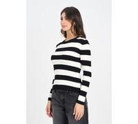 JDY Maglieria e Cardigan Donna Nero Maglia girocollo Maglioncino girocollo a rig