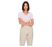 Jdy Maglietta A Maniche Corte Con Collo A V Fransiska Stripe