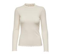 JDY Maglia Sottile a Maniche Lunghe Scollo Rotondo - Top in Stretch con Colletto JDYFRANSISKA, Colore:Grigio-2, Taglia:M