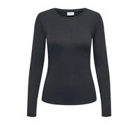 JDY Maglia a Maniche Lunghe da Donna Aderente Scollo Tondo Elegante Top di Base, Colore:Nero, Taglia:L