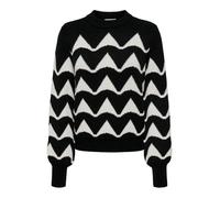 JDY Maglione a Maglia Donna Girocollo Polsini a Costine Aderenti Maglione a Maglia a Maniche Lunghe Confortevole, Colore:Nero, Taglia:L
