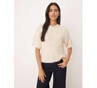 JDY - Maglione a maniche corte color pietra-Neutro L