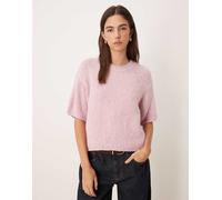 JDY - Maglione a maniche corte color rosa chiaro 2XL
