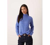 JDY - Maglione accollato color blu acceso testurizzato L