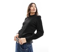 JDY - Maglione accollato nero a maniche lunghe XL