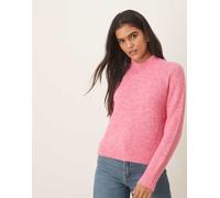 JDY - Maglione accollato rosa testurizzato M