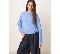 JDY - Maglione blu con cuciture a vista L