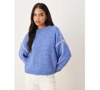 JDY - Maglione blu con cuciture a vista XL