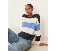 JDY - Maglione blu e crema a righe-Blu navy M