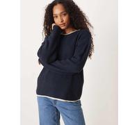 JDY - Maglione blu navy con profili a contrasto XS