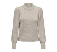 JDY - Maglione color pietra con maniche a sbuffo-Grigio XS