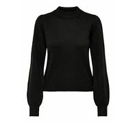 JDY Maglione Donna Girocollo Maglia Manica Lunga Regular Fit alla Moda Top, Colore:Nero, Taglia:L