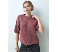 JDY maglione lavorato a maglia a maniche corte rosa scuro L