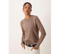 JDY - Maglione marrone con bottoni sulle maniche M