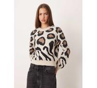 JDY Pullover 'JDYLORRAINE' beige / grigio chiaro / nero Donna JDY L