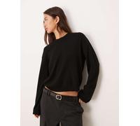 JDY - Maglione minimal girocollo nero XS
