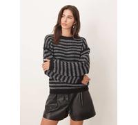 JDY - Maglione operato nero a righe XS