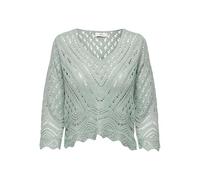 JdY New Sun Knt Noos-Maglione a 3/4 Cropped Lavorato a Maglia, Giadeite, M Donna