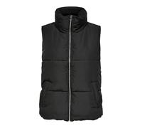 JDY Newerica-Gilet Corto Otw Noos, Nero/Dettaglio: Cerniera Argentata, L Donna