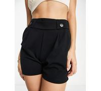 JDY - Pantaloncini sartoriali neri con bottoni-Nero XS