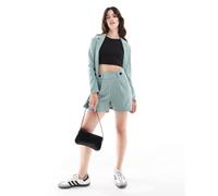 JDY - Pantaloncini sartoriali verde-azzurro in coordinato-Blu XL