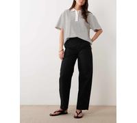 JDY - Pantaloni bombati a vita alta neri-Nero M L32