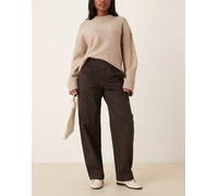 JDY - Pantaloni bombati marroni-Marrone 2XL L32
