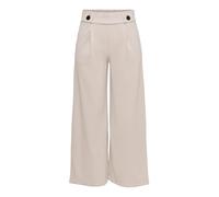 JDY - Pantaloni cropped con fondo ampio color pietra in coordinato-Neutro XL