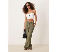 JdY Say Linen HW Wide Pant Wvn Noos Pantaloni di Lino, Kalamata, (L) W x 32L Donna