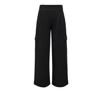 JDY Pantaloni in Tessuto Cargo da Donna Pantaloni Culotte Eleganti con Vita Alta e Pantaloni Marlene JDYGEGGO, Colore:Nero, Taglia:L / 32L, Lunghezza della Gamba:L32