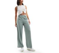 JDY - Pantaloni sartoriali a fondo ampio e vita alta verde-azzurro S L32