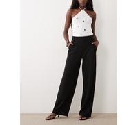 JDY - Pantaloni sartoriali a fondo ampio neri-Nero L L30