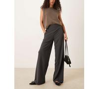 JDY - Pantaloni sartoriali antracite con fondo ampio-Grigio 2XL L30