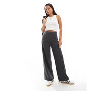 JDY - Pantaloni sartoriali antracite con fondo ampio-Grigio 2XL L32